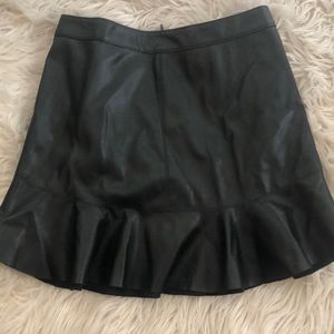 Faux leather skirt